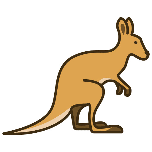 Kangaroo animals zoology marsupial icon