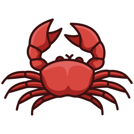 Crab summertime summer crab icon