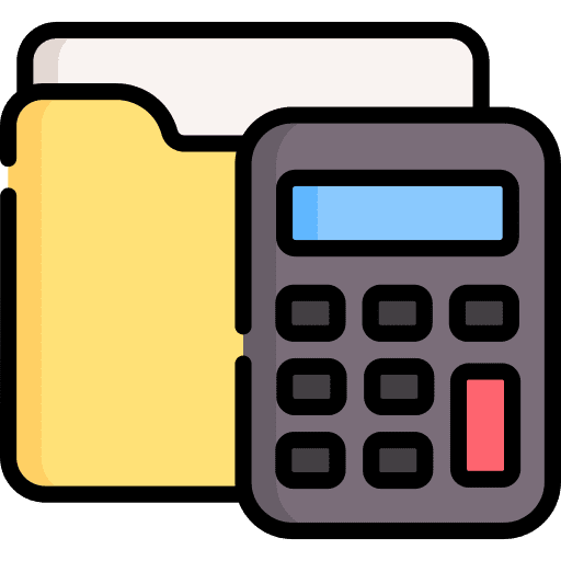 Accounting pencil paper savings icon