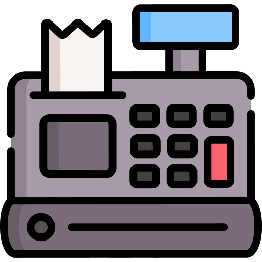 Cash machine cashier tools commerce and shopping icon