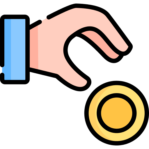 Hold money bill finance icon