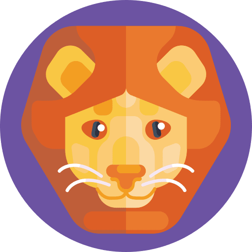 Lion feline lion animals icon