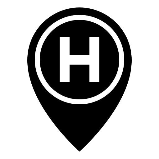 Hotel sign maps and location hotel sign travel icon