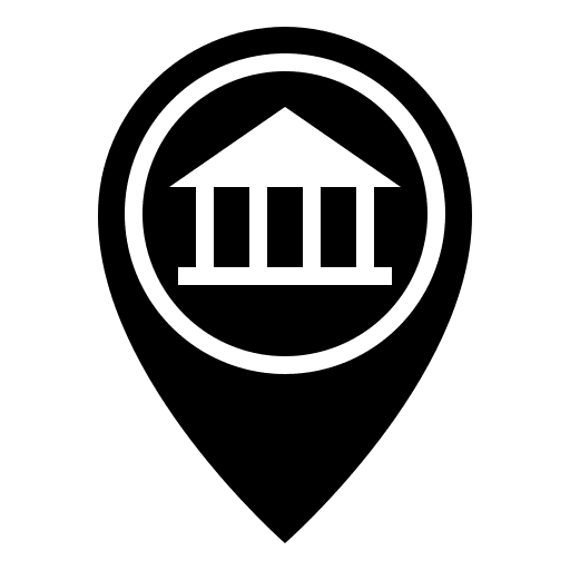 Museum art museum maps and location icon