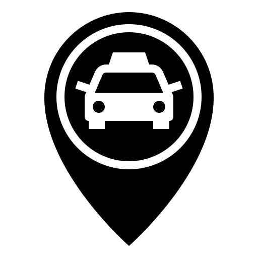 Taxi placeholder taxi stop pointer icon