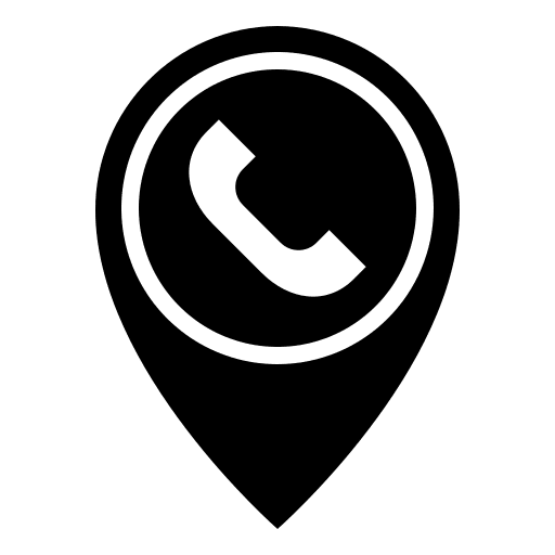 Phone map pointer phone placeholder icon