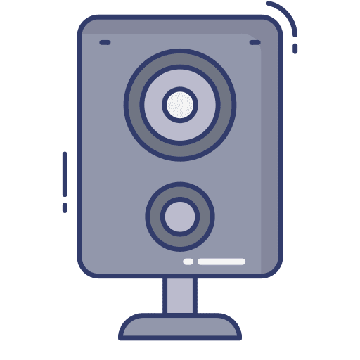 Audio system music and multimedia loudspeaker audio system icon