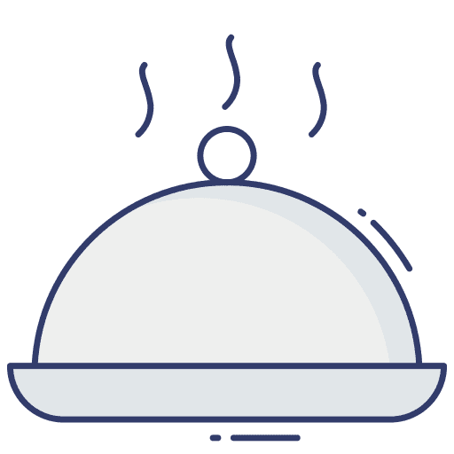 Food tray cloche hot food food tray icon