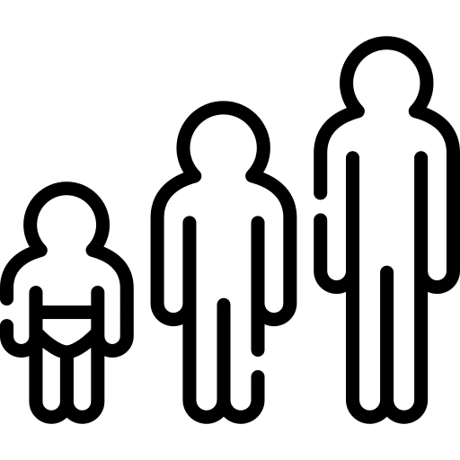 Age group adult age range market research icon