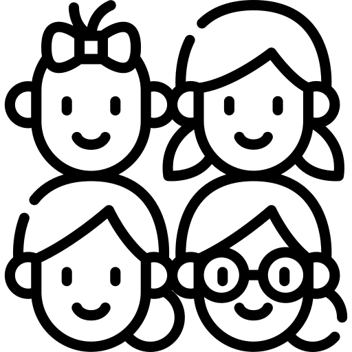 Age group gathering kid age range icon