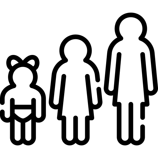 Age group woman female baby icon