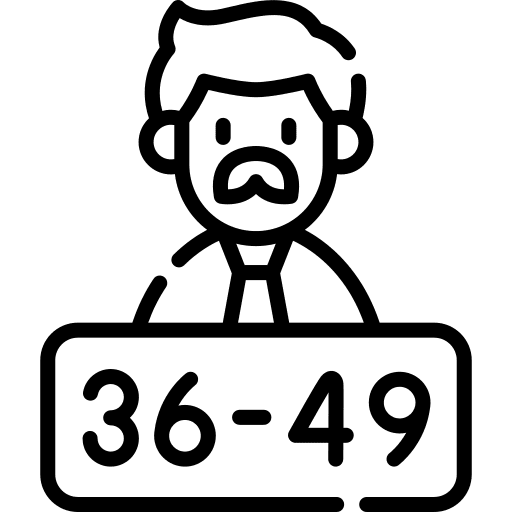 Middle age man avatar marketing icon