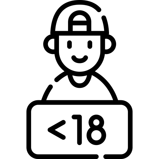 Youth young user cap icon