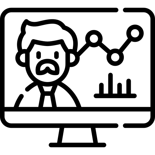 Market research marketing line graph avatar icon