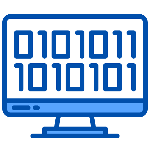 Binary code security website computer icon