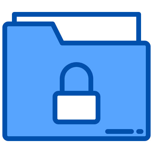 Encrypted encrypted files and folders document icon