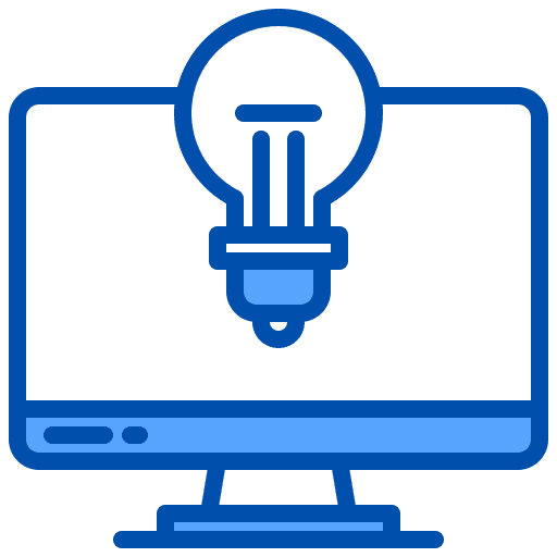 Idea light bulb information seo and web icon