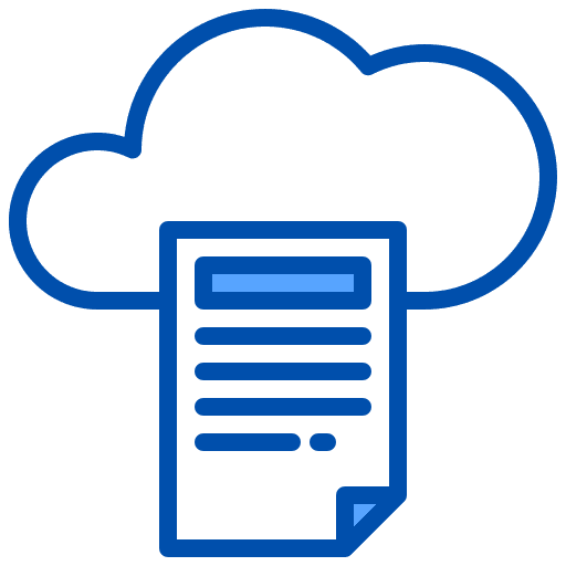 Cloud computing transfer seo and web document icon