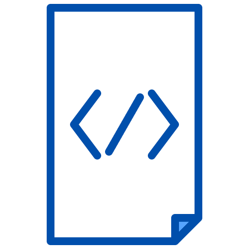 Code html document interface icon