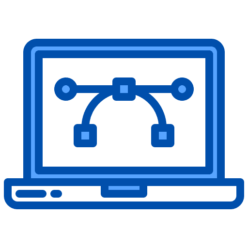 Vector ui laptop edit tools icon
