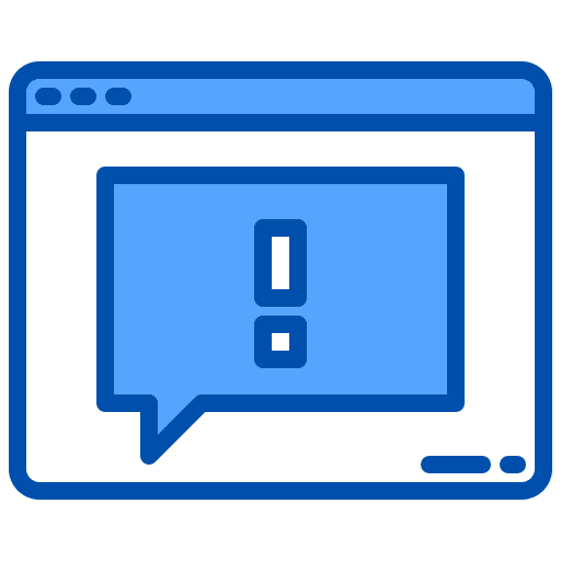 Warning alert seo and web website icon