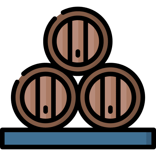 Barrel wine cellar barrel wooden icon