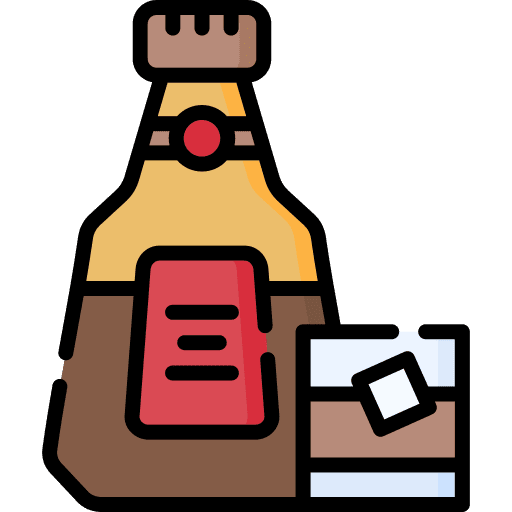 Bourbon bourbon glass bottle icon