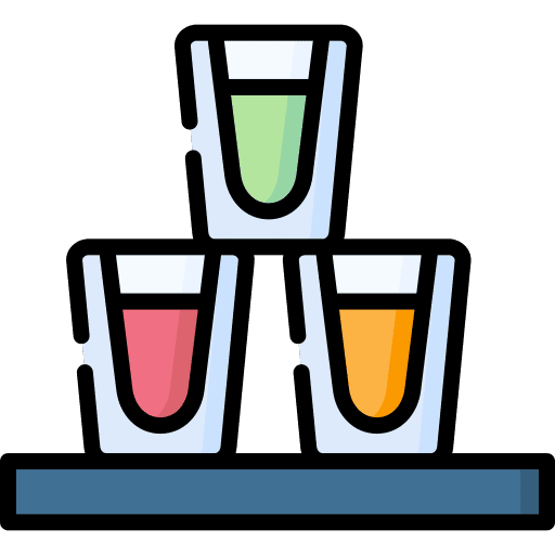 Shots food and restaurant cup alcoholism icon