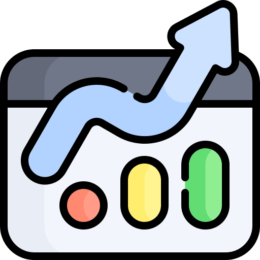 Analytics business and finance browser web page icon