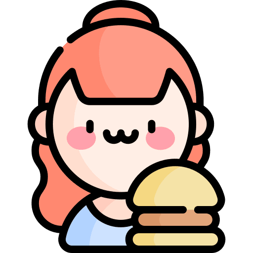 Food blogger girl avatar caucasian icon