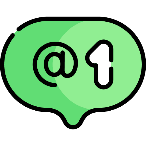 Mention speech bubble notification tag icon