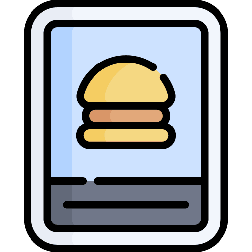 Post smartphone technology food blogger icon