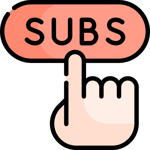 Subscribe youtube hand click icon