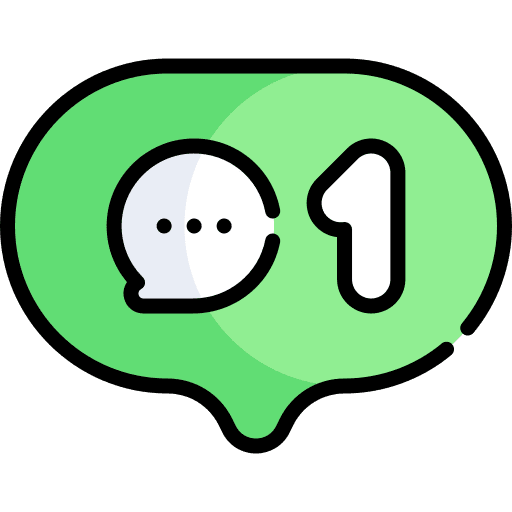 Comment reaction social media notification icon