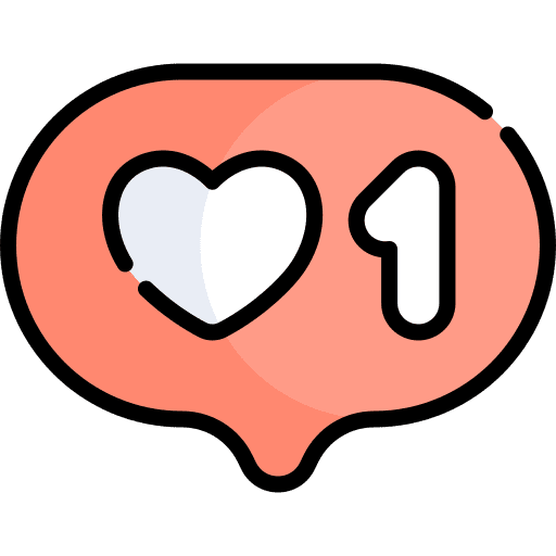 Like speech bubble like notification icon