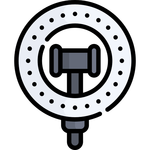 Ring light equipment led flash icon