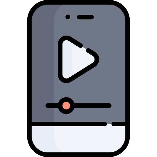 Streaming video player music and multimedia electronics icon