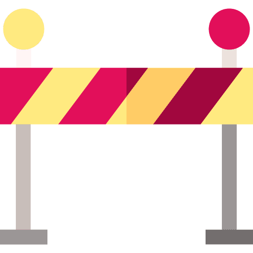 Barrier road barrier traffic barrier road block icon