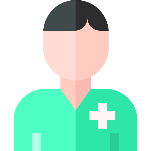 Nurse caucasian avatar black hair icon