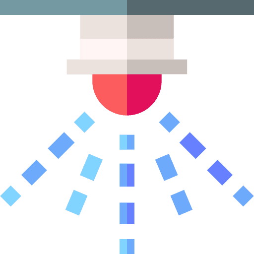 Smoke detector electronics sensor fire extinguisher icon