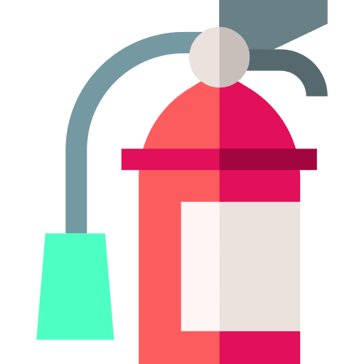 Fire extinguisher security precaution emergency icon
