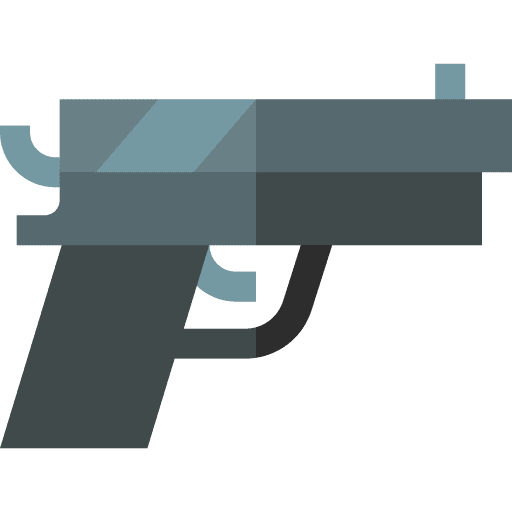 Gun pistol firearm crime icon