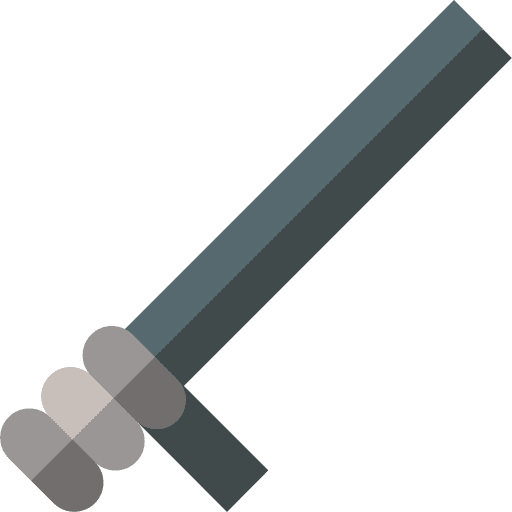 Baton hit police security icon