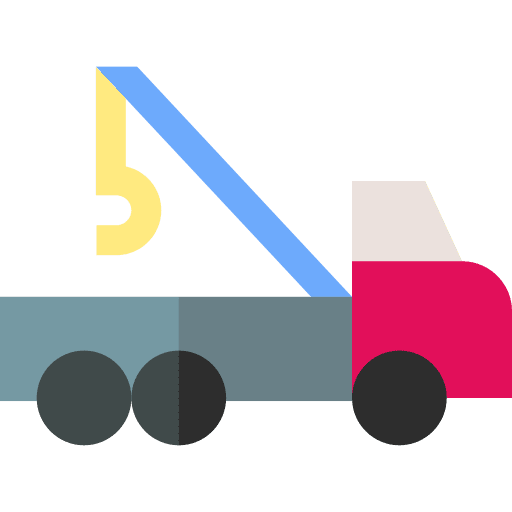 Tow truck transport assistance service icon