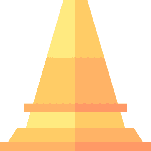 Traffic cone transportation post bollards icon