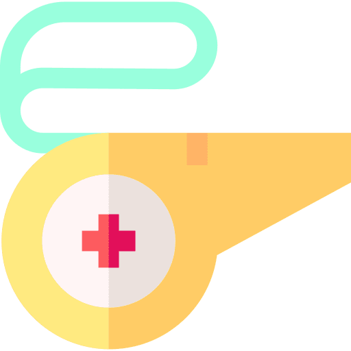 Whistle survival safety emergency icon