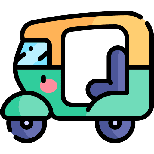 Rickshaw tuk tuk cultures transportation icon