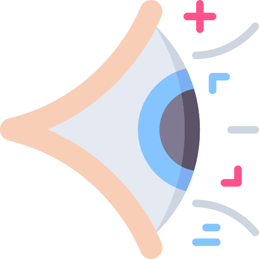Vision quality interface eyeball icon