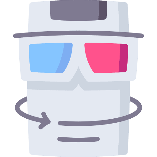 3d glasses smartphone 3d electronics icon