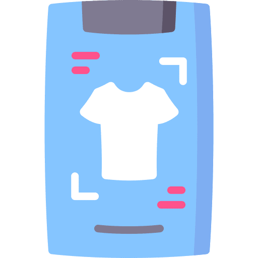 Smartphone online order clothing online shopping icon